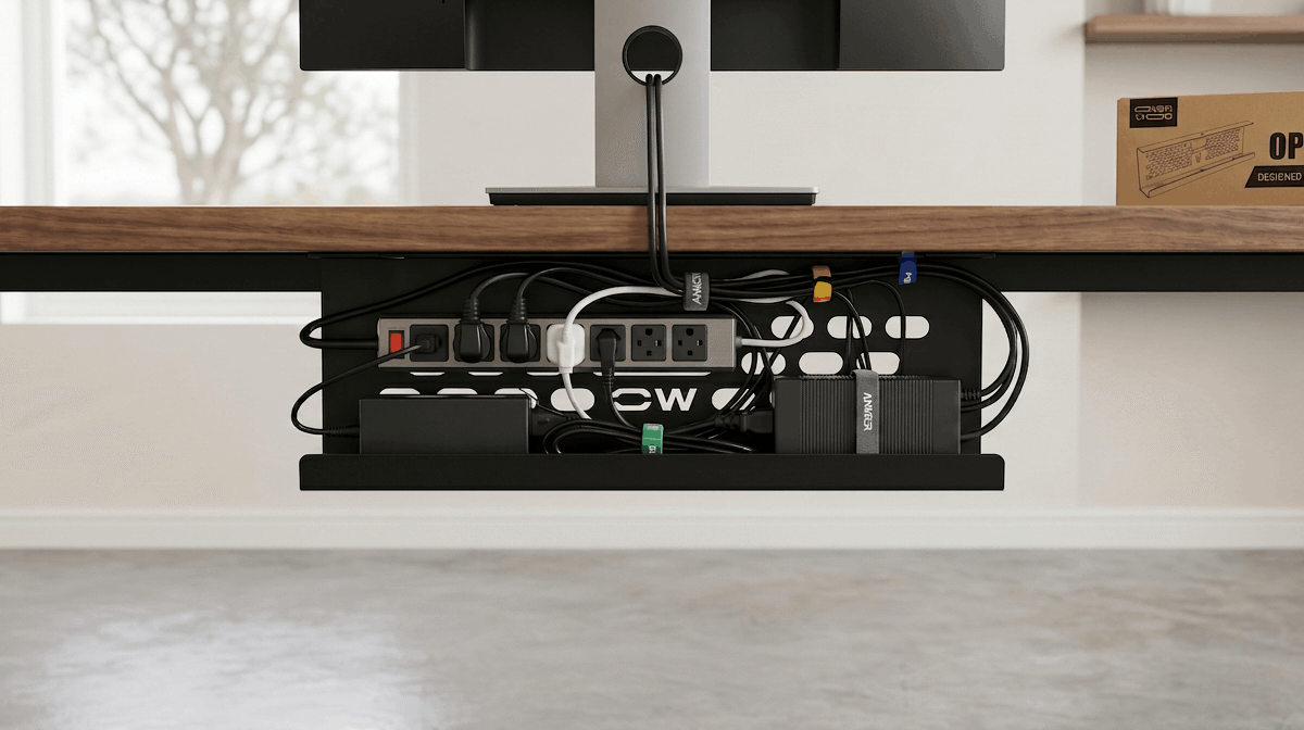 Under Desk Cable Management Tray