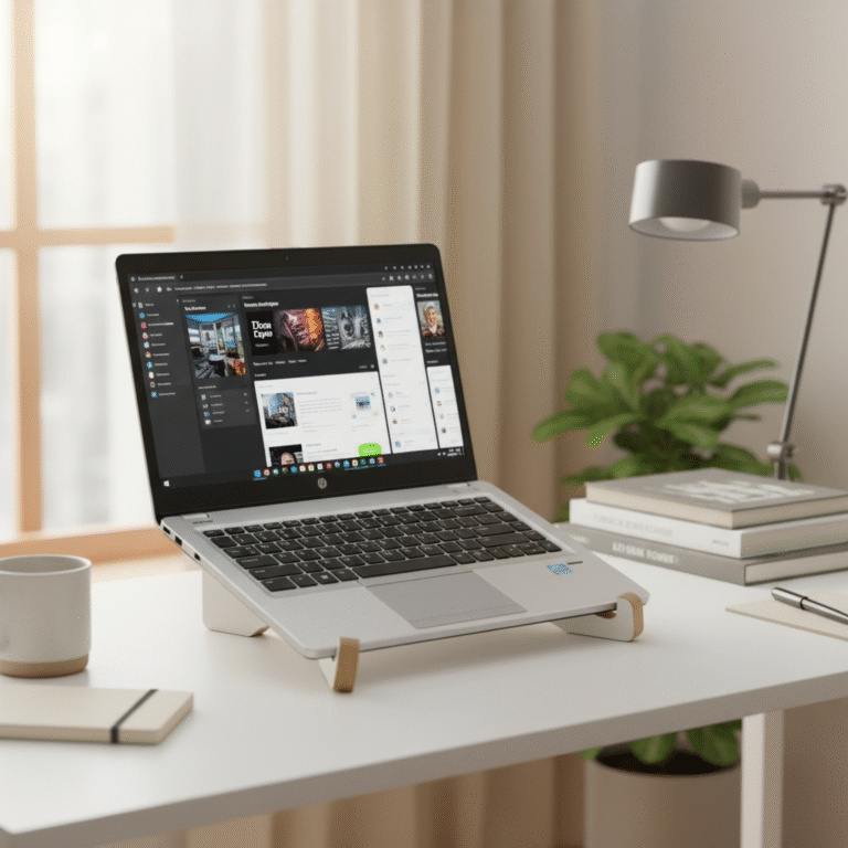wooden laptop stand