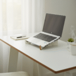 wooden laptop stand