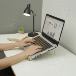 ergonomic wooden laptop stand