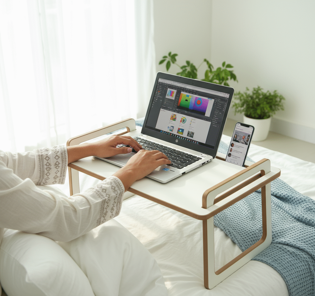 Built-in Laptop Table Mini Wooden Laptop Table for Bed Openwood
