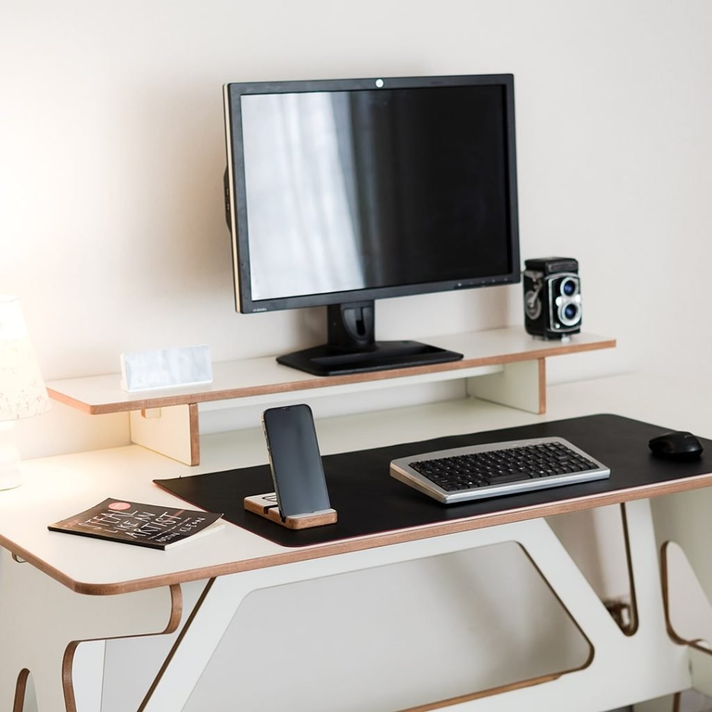 monitor stand desk shelf