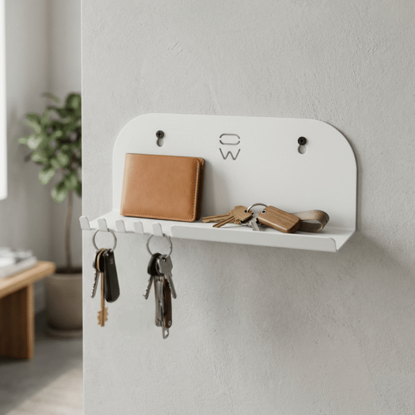 Wall-Mounted Shelf with Keys Hanger XL