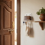 Wall-Mounted Shelf with Keys Hanger - Image 8