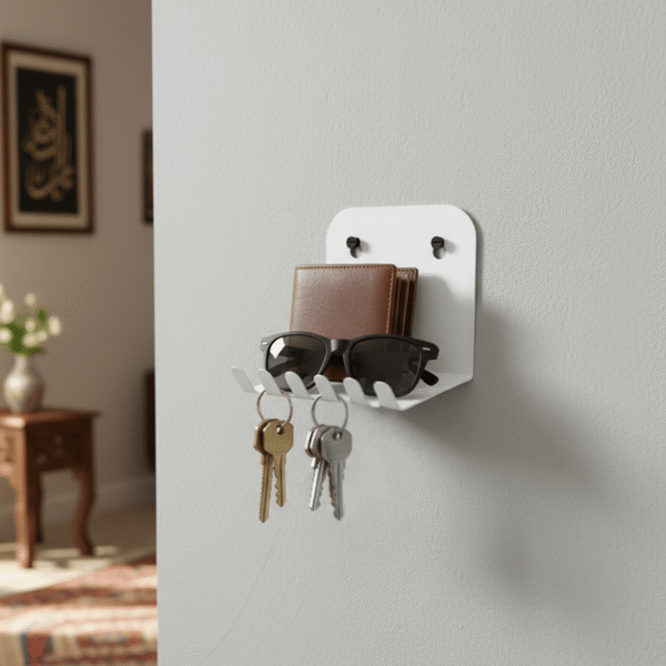 Wall-Mounted Shelf with Keys Hanger